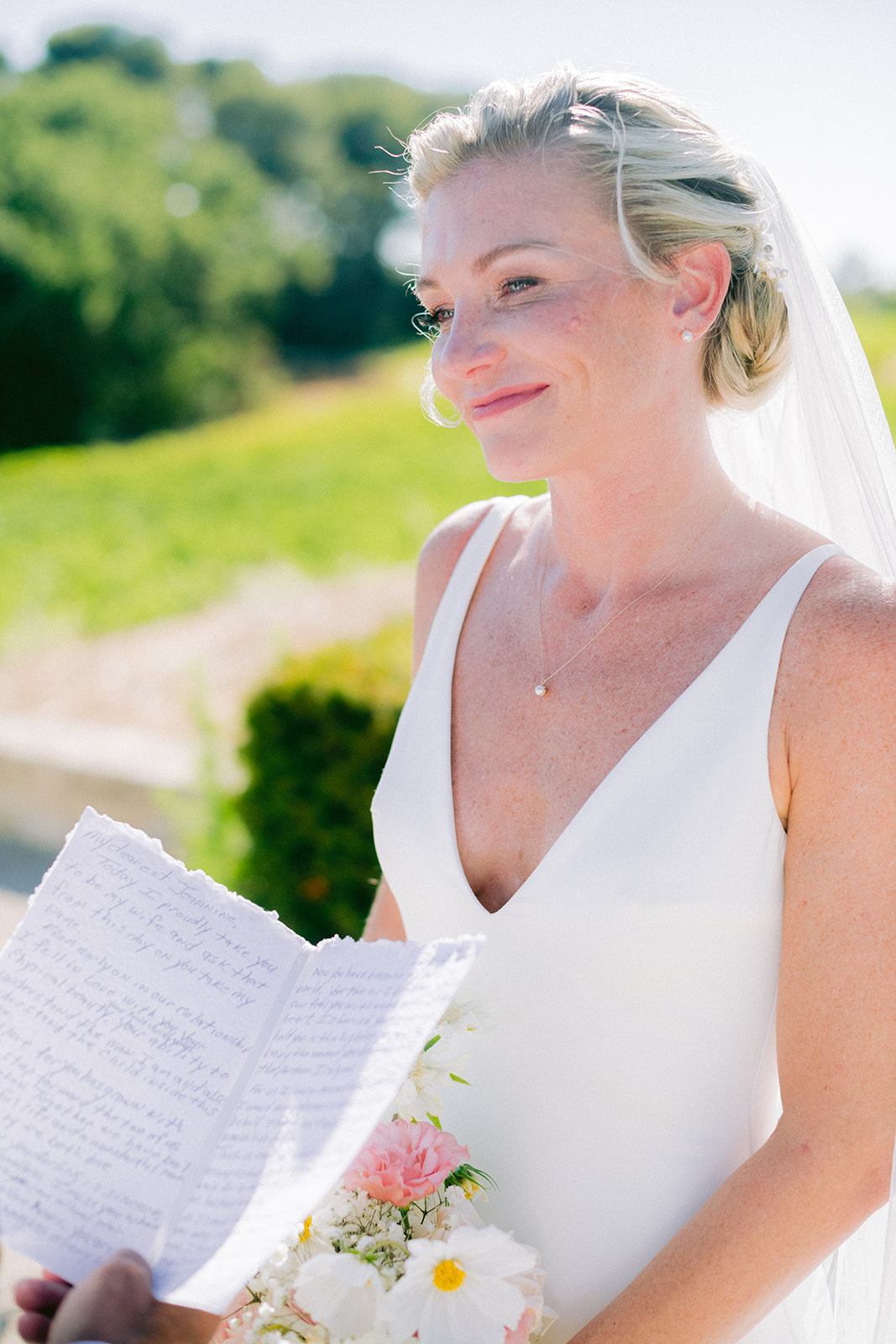 bride at the ceremony